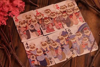 Tanuki Yukaku Playing Cards | Oiran-Dochu Edition