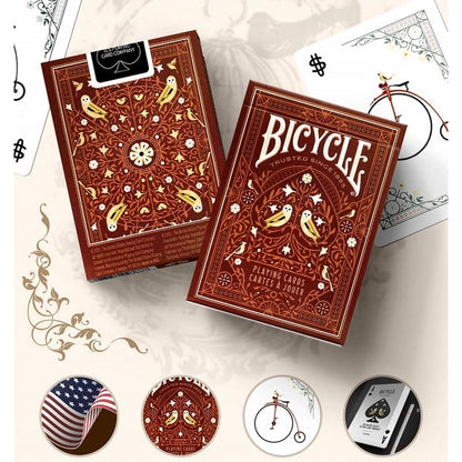 Bicycle Aviary Red &amp; Green Playing Cards