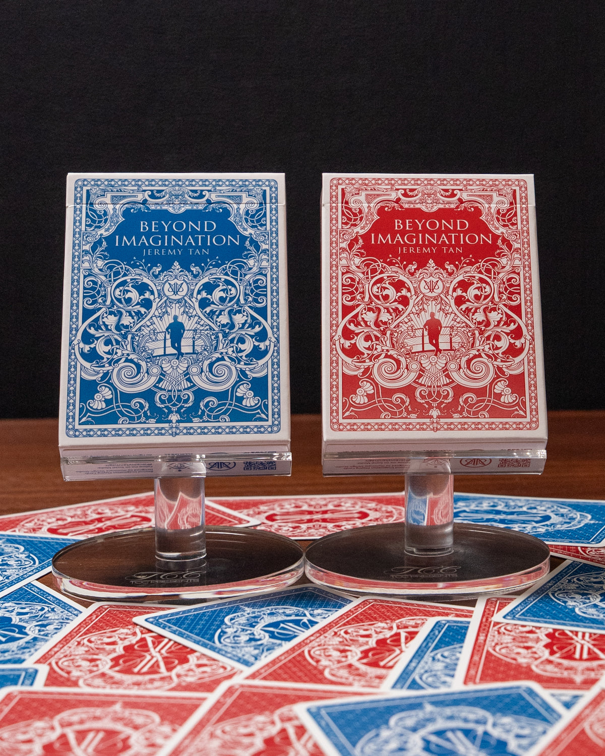 Beyond Imagination Playing Cards V2 2-Decks Set – Crimson &amp; Azure Edition