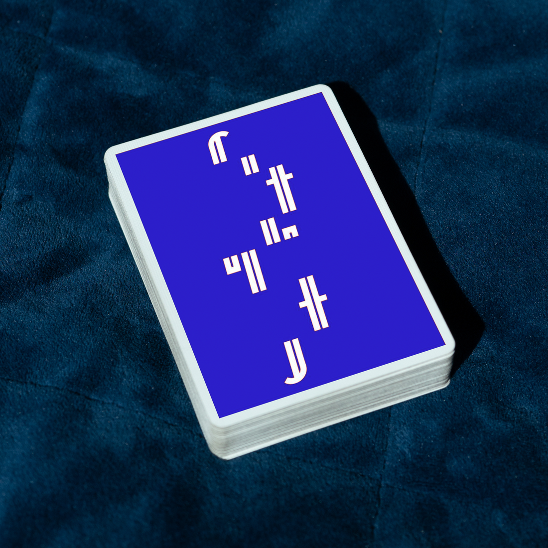 Image 131: Blue Glitch Fontaine Playing Cards
