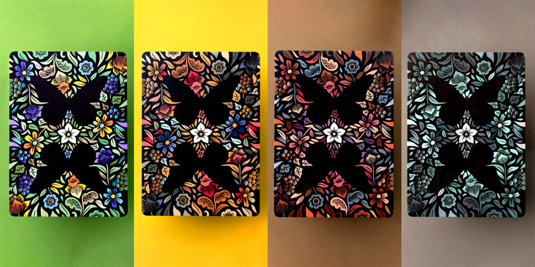 Butterfly Seasons Spring Summer Autumn Winter Marked Playing Cards by Ondrej Psenicka