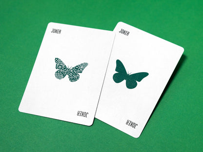 Butterfly Workers Edition Green Playing Cards