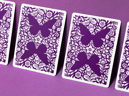 Butterfly Workers Edition Purple Playing Cards