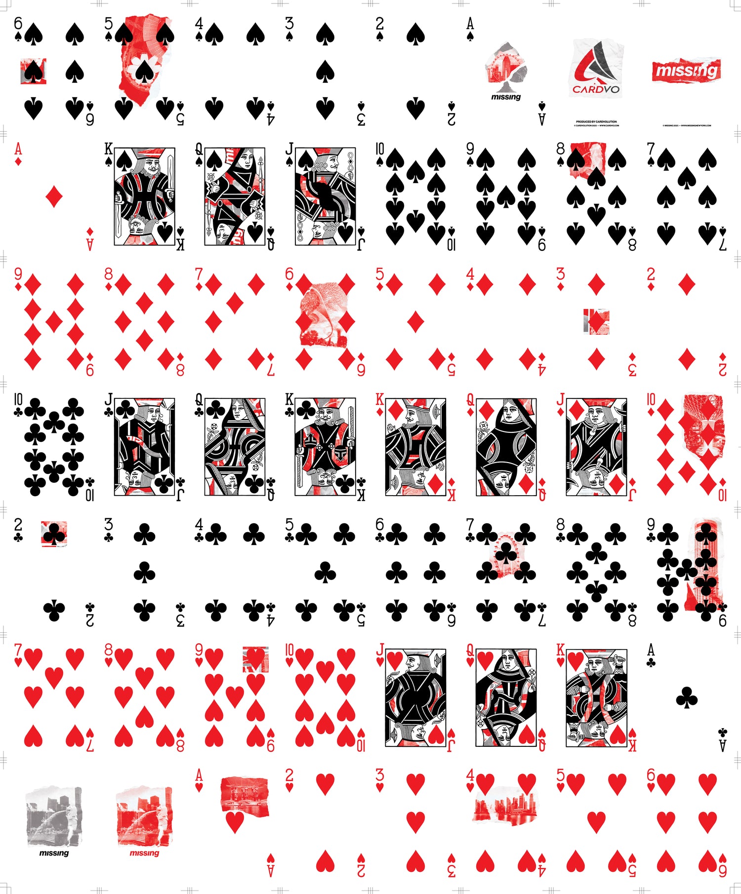 Collage Playing Cards - Singapore Edition Uncut Sheet + Deck