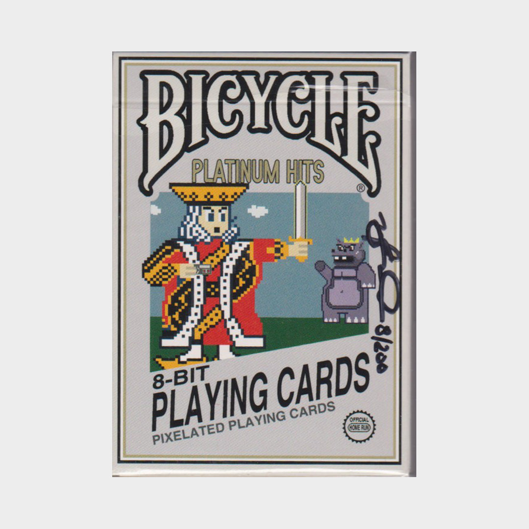 Bicycle 8-Bit Pixelated Platinum Hits Grey Playing Cards