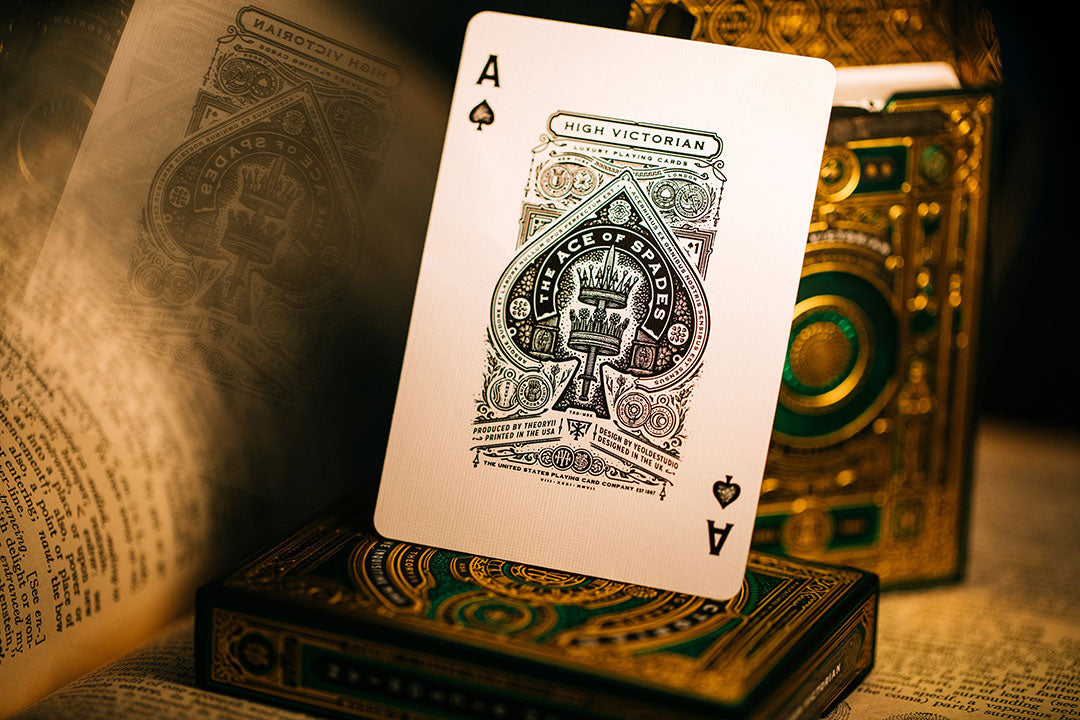High Victorian Green Luxury Playing Cards