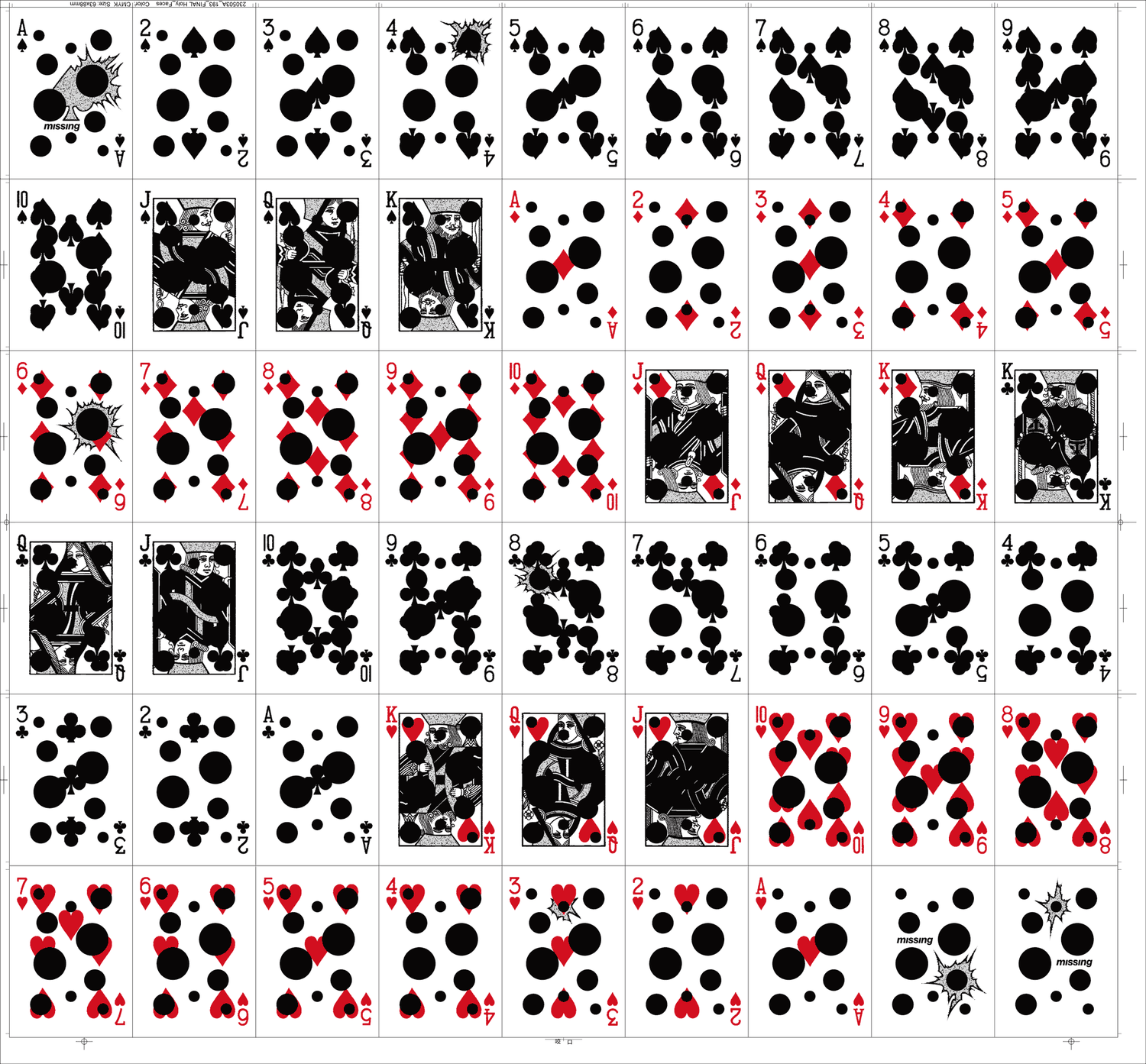 Holy Playing Cards Uncut Sheet