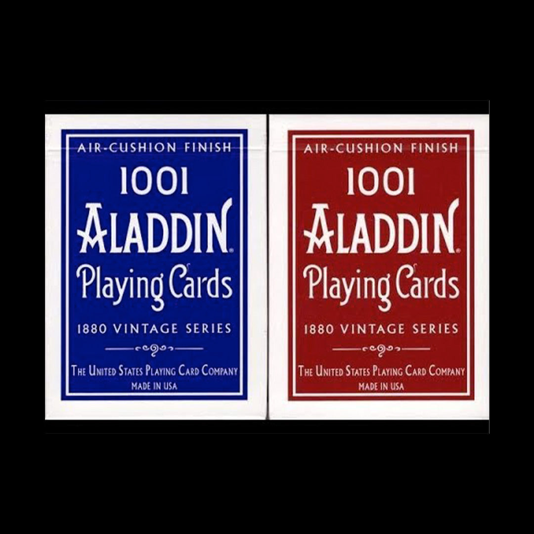 Aladdin 1001 Dome Back 1880 Vintage Red &amp; Blue Playing Cards Set