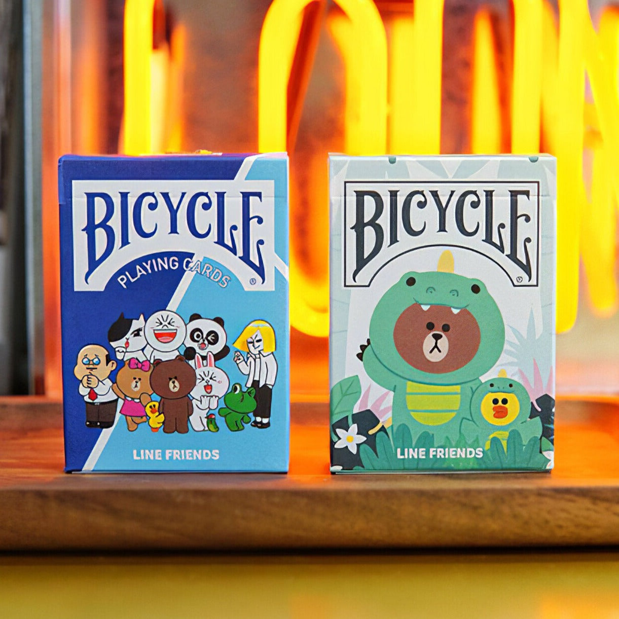 Bicycle Line Friends Family &amp; Jungle Brown Playing Cards