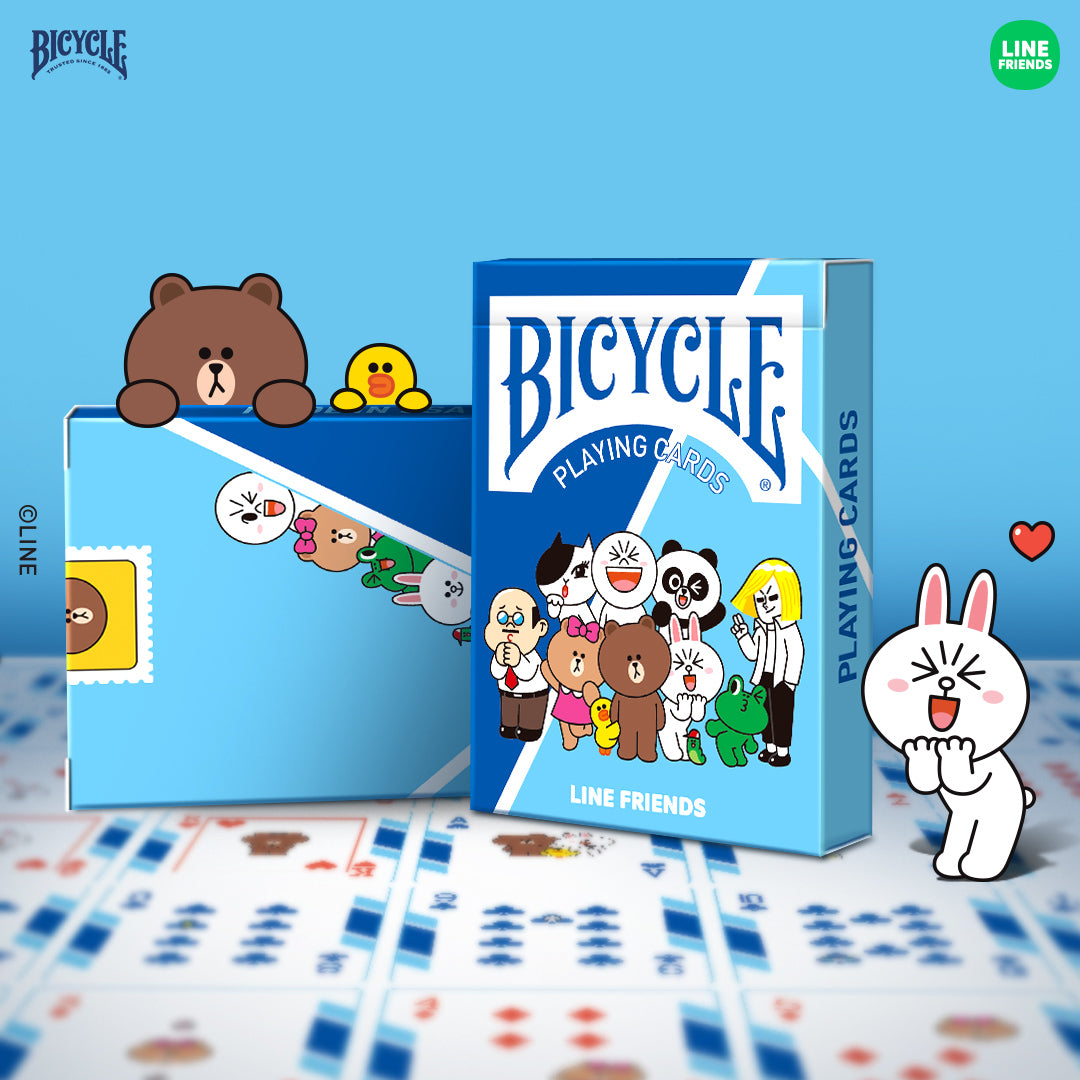 Bicycle Line Friends Family &amp; Jungle Brown Playing Cards