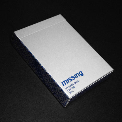 NY Slims Playing Cards - Blue/Silver 87%