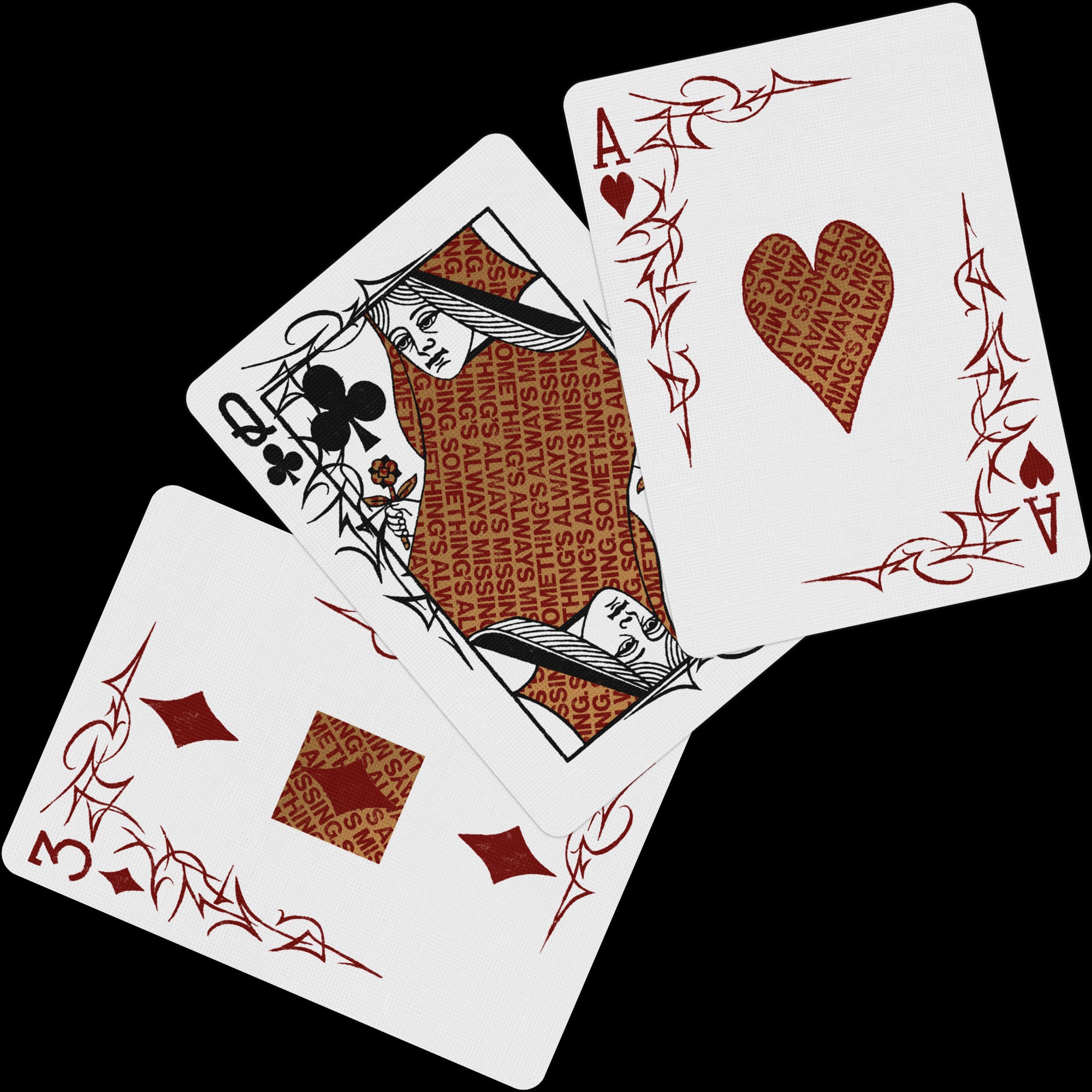 NY Slims Playing Cards - Red/Gold 100%