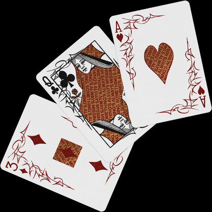 NY Slims Playing Cards - Red/Gold 100%