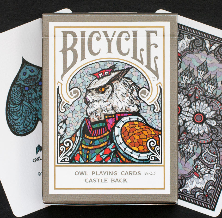 Bicycle Owl V2 Castle Back playing cards [FREE GOODIES]