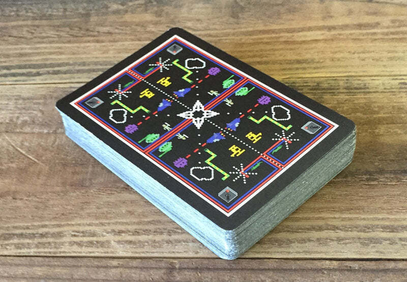 Bicycle 8-Bit Pixelated Grey Black Playing Cards