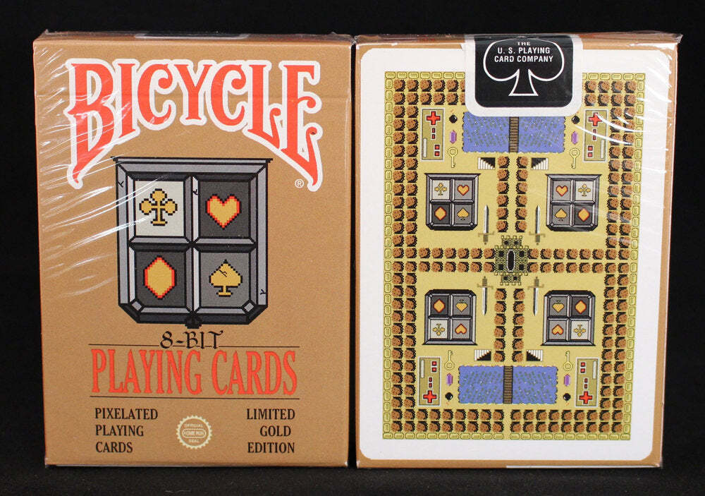 Bicycle 8-Bit Pixelated Limited Gold Playing Cards