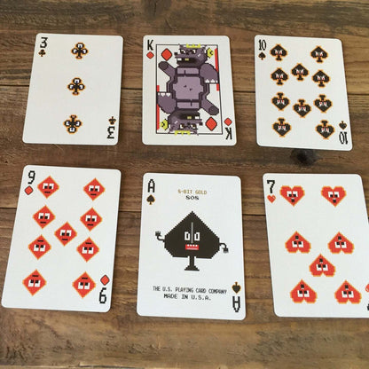Bicycle 8-Bit Pixelated Limited Gold Playing Cards