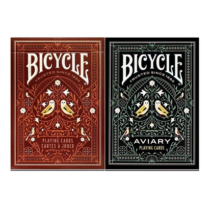 Bicycle Aviary Red &amp; Green Playing Cards