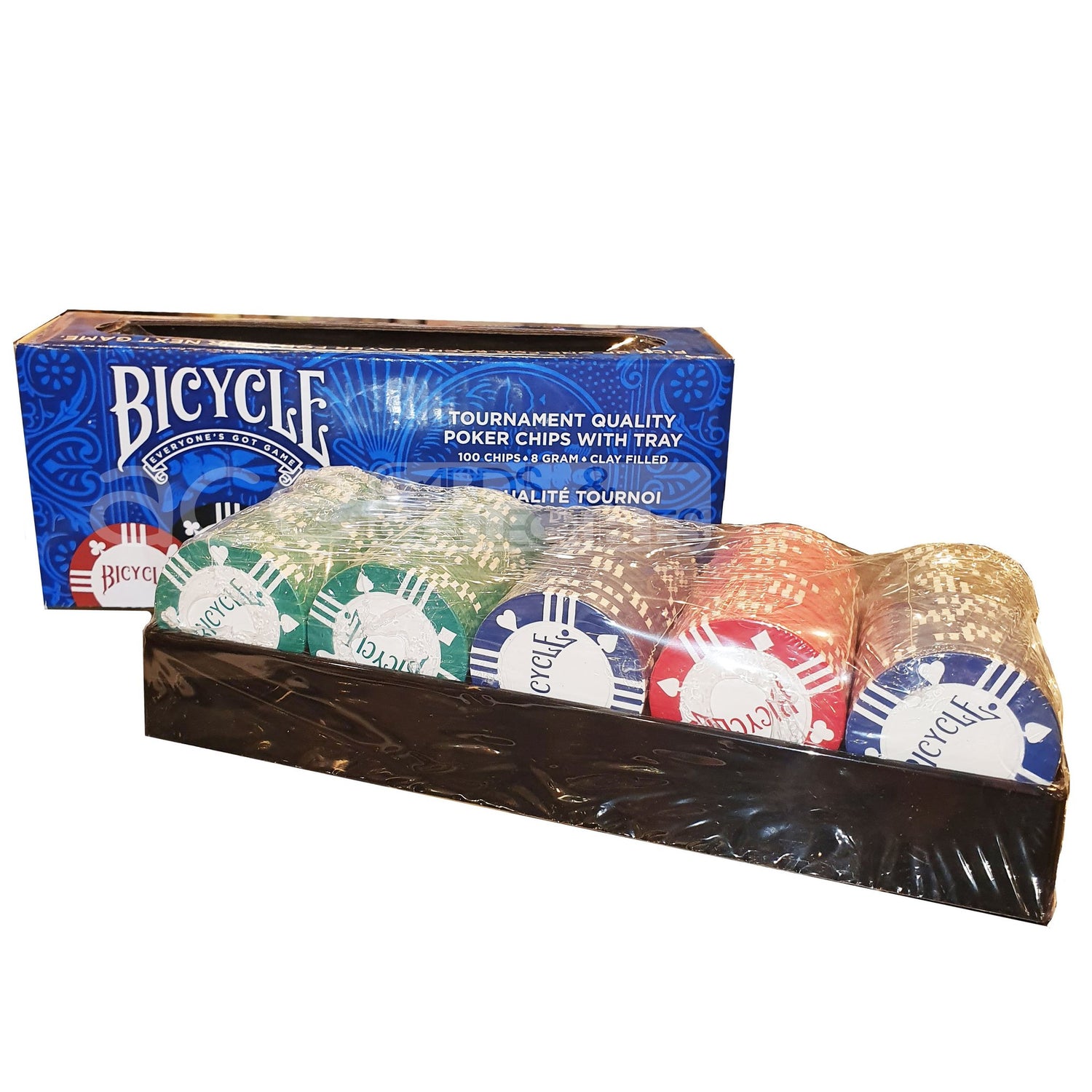 Bicycle 8g Clay 100 Poker Chips Set