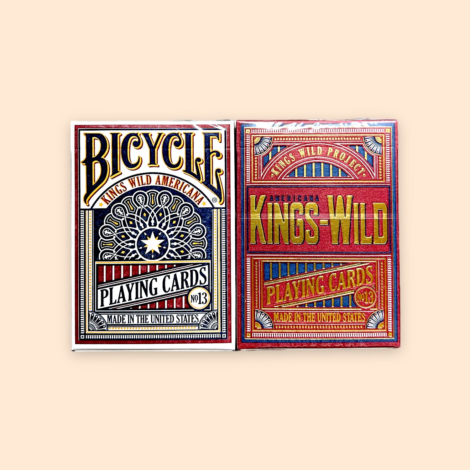 2 Decks Kings Wild Americanas Gilded + Bicycle playing cards