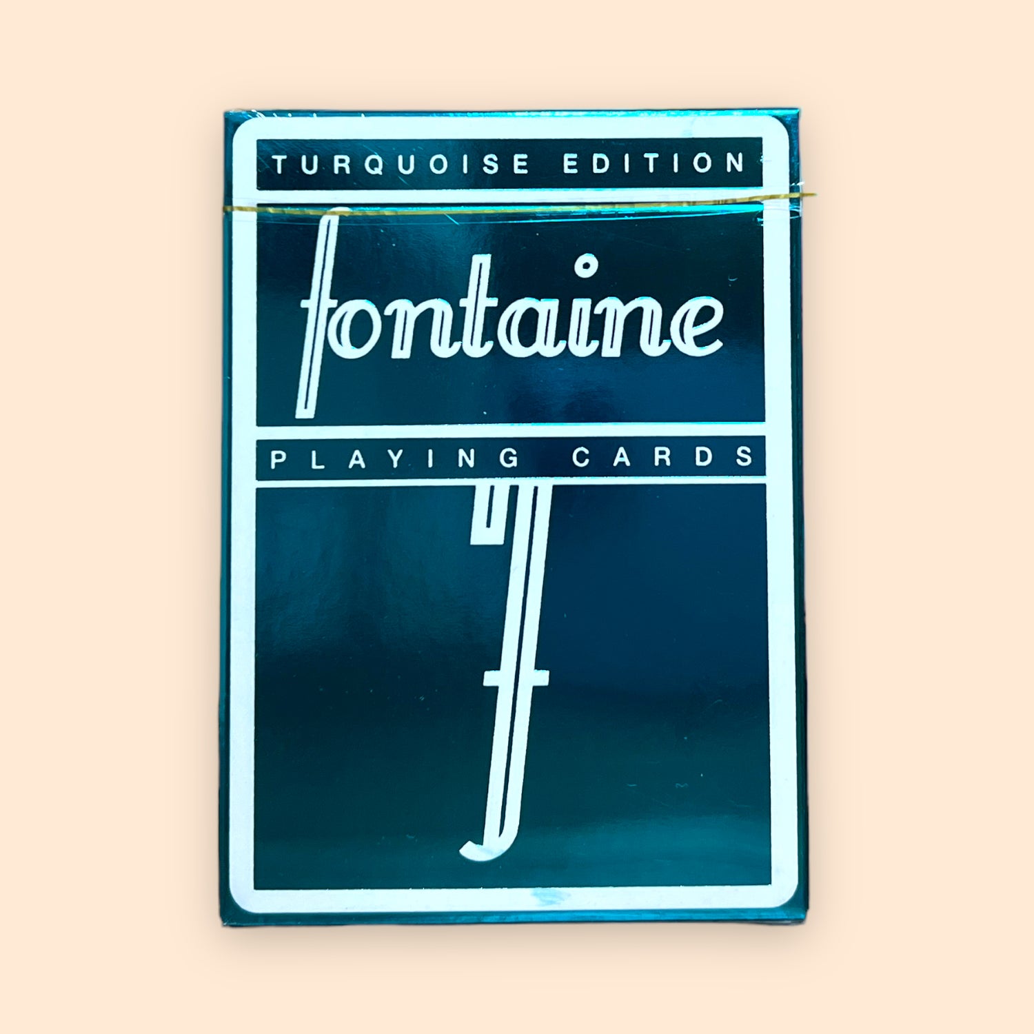 Fontaine Turquoise Foil playing cards