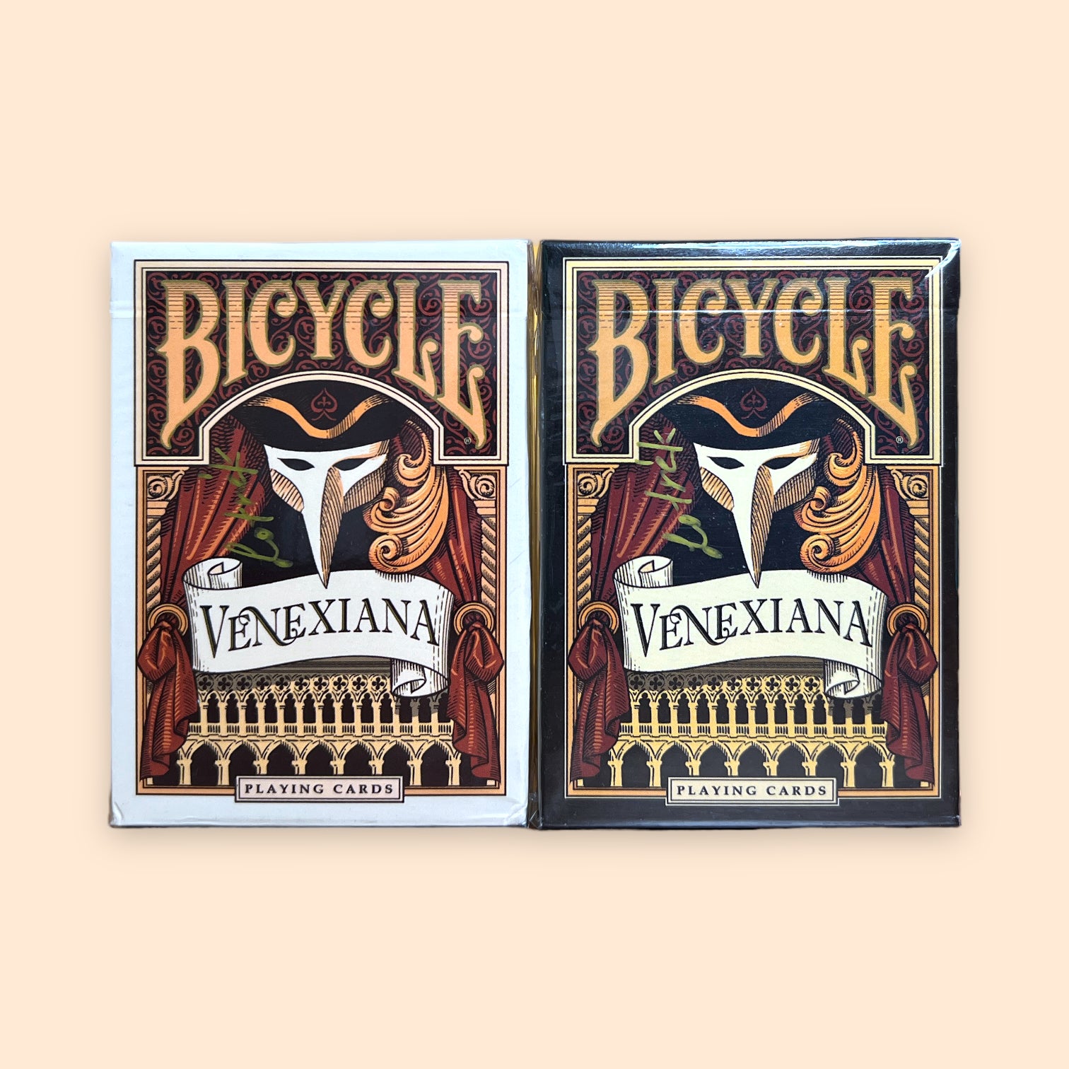 Bicycle Venexiana White and Black playing cards