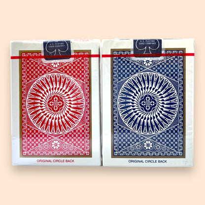 Tally-Ho Mr. Maeda Red &amp; Blue Gold Border Playing Cards