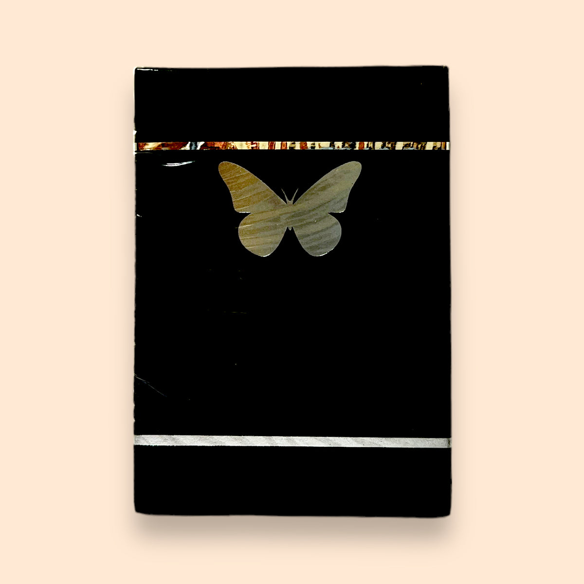 Prototype Butterfly Playing Cards Black &amp; Silver