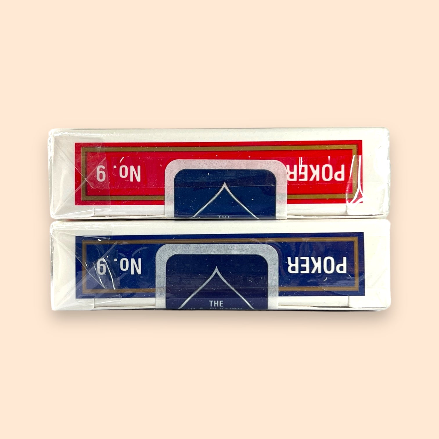 Tally-Ho Mr. Maeda Red &amp; Blue Gold Border Playing Cards