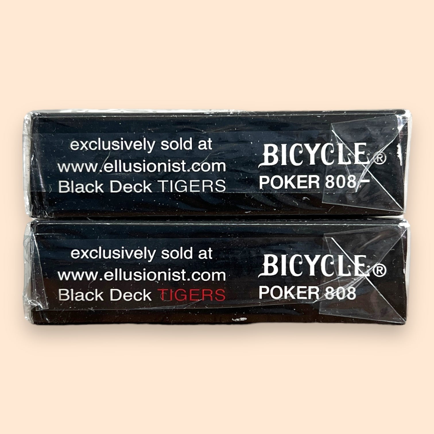 Bicycle Black Tigers White + Red Pips Playing Cards [1st Edition]