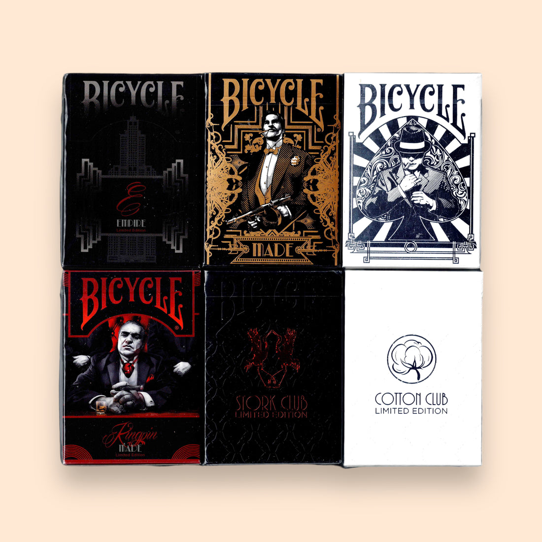 Bicycle Made Stork Club Cotton Club Gold Silver Collection Set