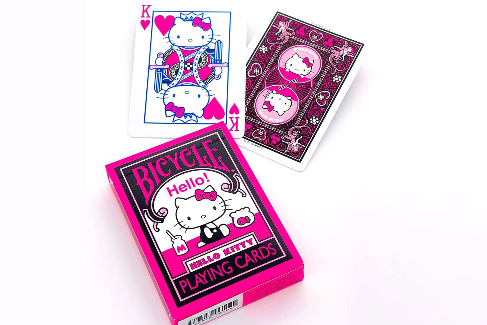 Bicycle Hello Kitty Playing Cards - Black & Pink Design, Air Cushion Finish, Made In USA